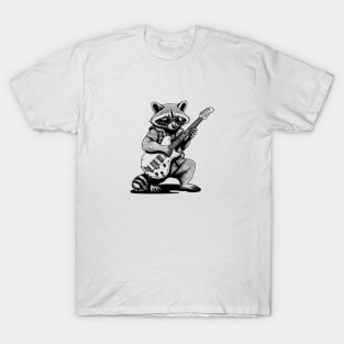 Racoon Playing Electric Guitar T-Shirt